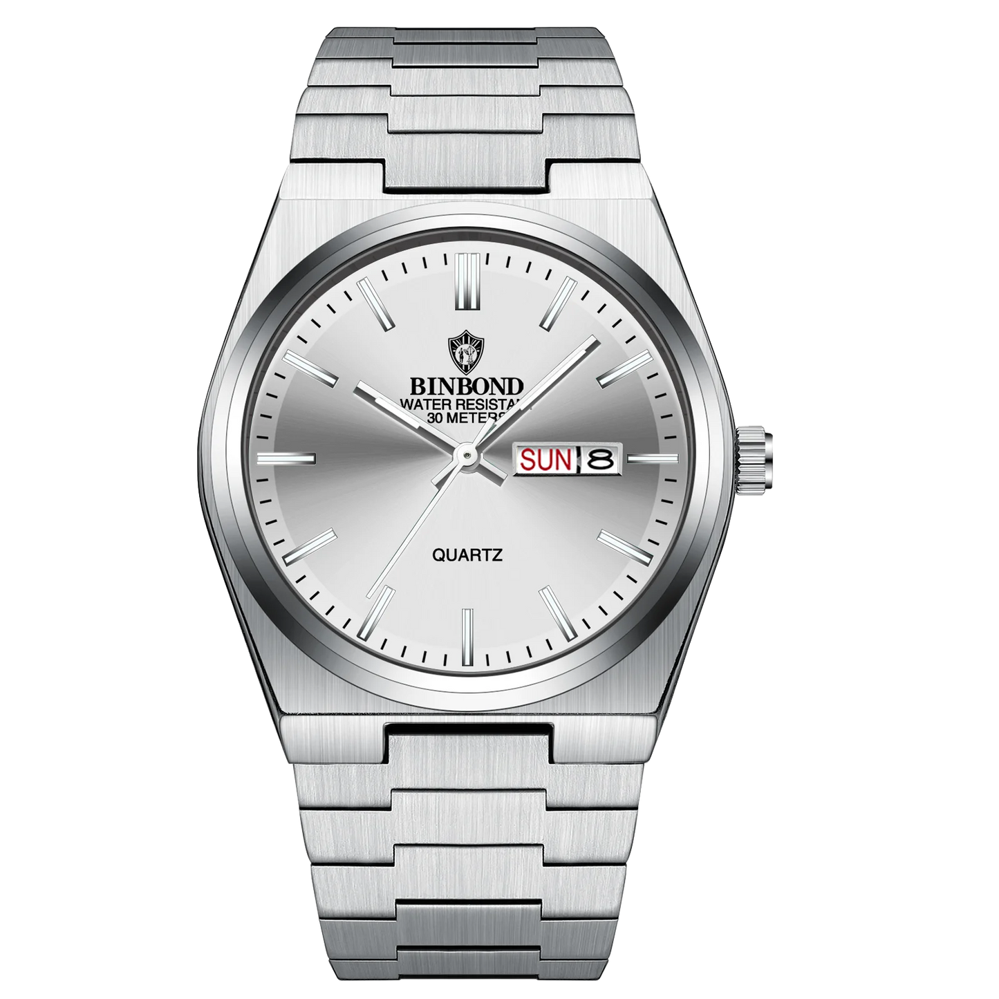BINBOND Elegant Watches For Women Waterproof Luminous Date Week Ladies Watch Quartz Stainless Steel Woman's Fashion Wristwatch