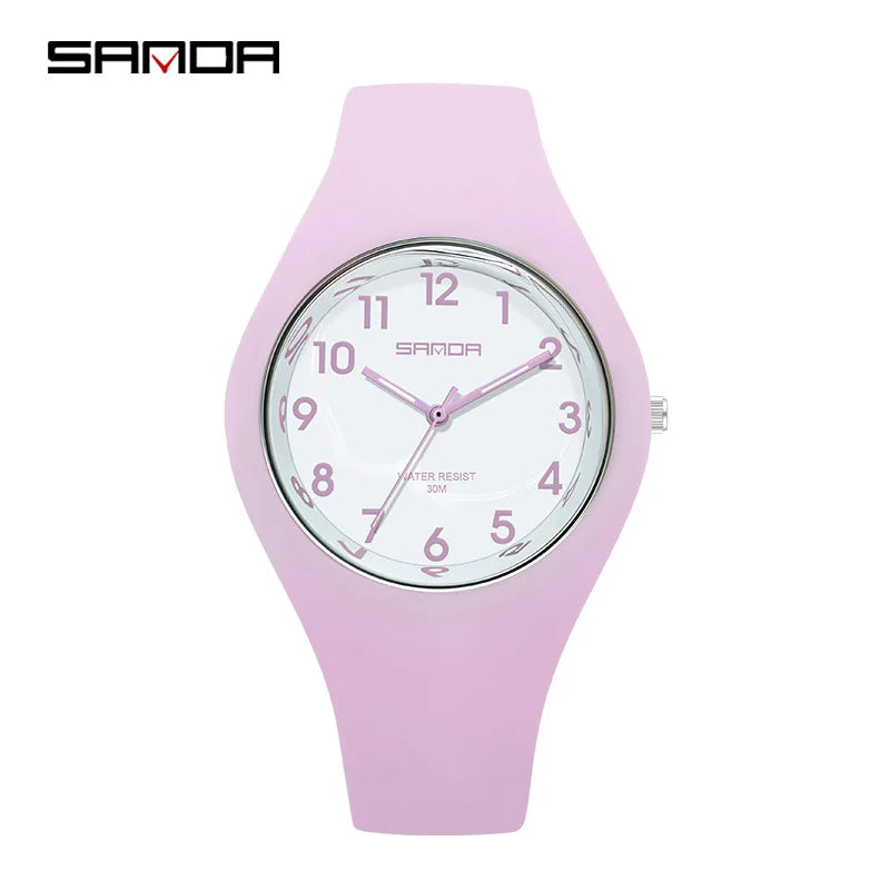 SANDA New Fashion Trend Women's Watches Sports Waterproof Wristwatch for Woman Watch Casual Clocks relogio feminino 6056