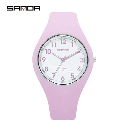SANDA New Fashion Trend Women's Watches Sports Waterproof Wristwatch for Woman Watch Casual Clocks relogio feminino 6056