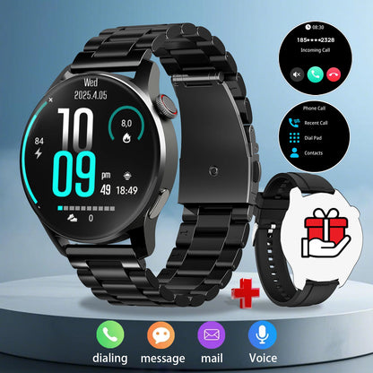Smartwatch for men and women, wireless calling, 100+ sports modes, fitness tracker, heart rate monitoring, holiday gift