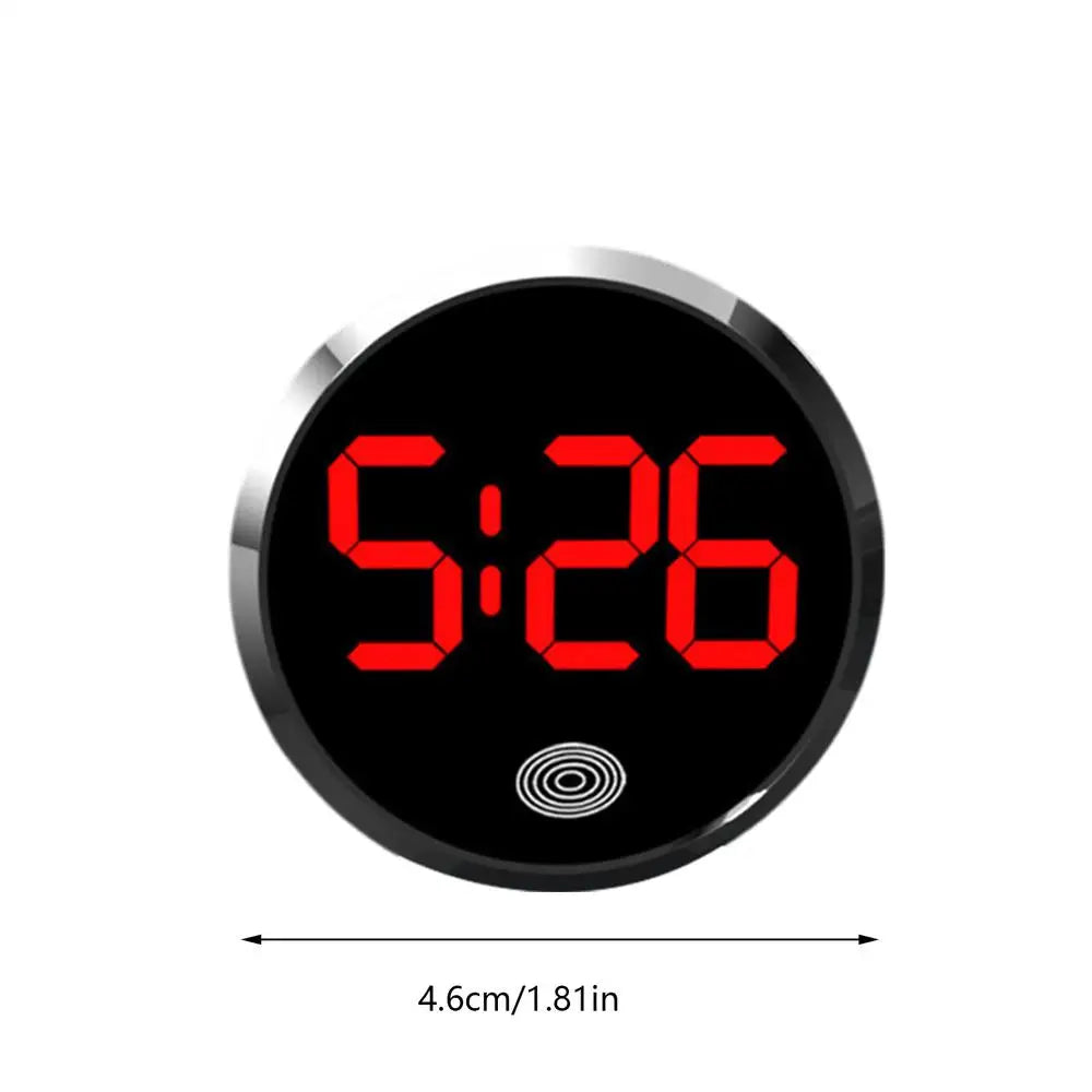 Car Clock Round Automotive Digital Clock Led Luminous Display Automotive Watch For Road Trip Long Travel Mini Digital Clock
