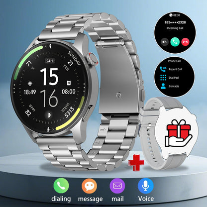 Smartwatch for men and women, wireless calling, 100+ sports modes, fitness tracker, heart rate monitoring, holiday gift