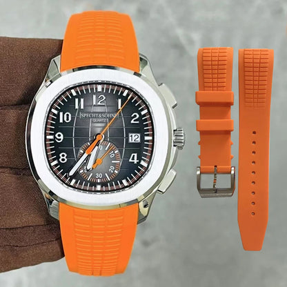 Specht&Sohne Sports Watches For Men Orange Top Brand Luxury Rubber Wrist Watch Fashion Chronograph Wristwatch Relogio Masculino