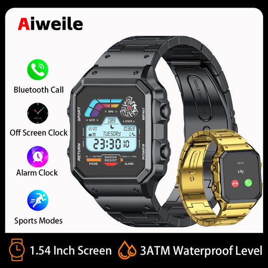 Smartwatch Smart Watch High-end Luxury Man Watch 2024 Aiweile AW38 Waterproof for Android IOS Fitness Original Bluetooth Hebrew