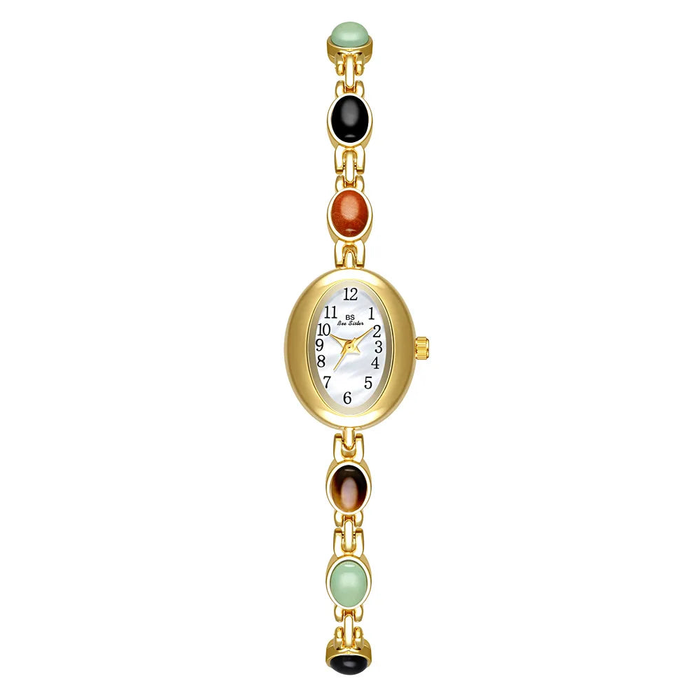 Watches For Woman Natural Jade Small Bracelet Quartz Wristwatch 2025 NEW Female Watch Vintage