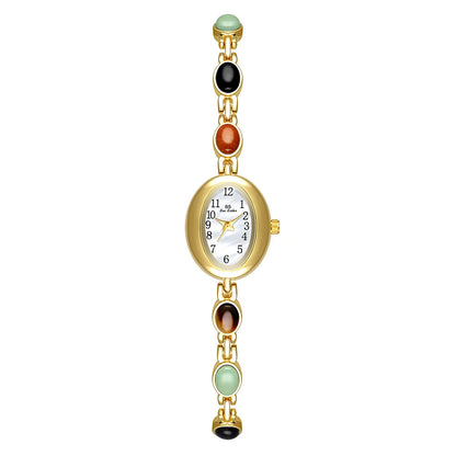 Watches For Woman Natural Jade Small Bracelet Quartz Wristwatch 2025 NEW Female Watch Vintage