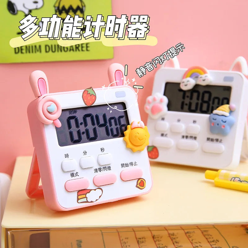 Alarm clock electronic clock display small digital clock Mini desktop Intelligent Desktop timer for  school students simple use