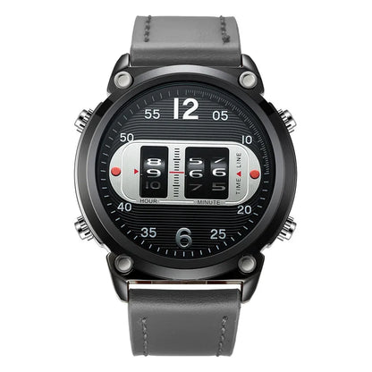 Big Brand Unique Designer Watches For Men Fashion Leather Band Simple Sports Date Quartz Watch Black Montres de Marque de Luxe