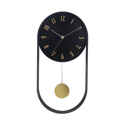 Fashion Swing Clock Modern Creative Simple Mute Wrought Iron Clock Living Room Silent Wall Clock Watch Home Decoration Wholesale