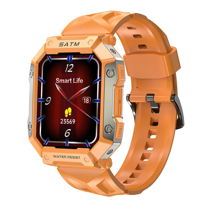 2024 New Outdoor Sports Smart Watch Waterproof IP67 Blood Pressure Oxygen Heart Rate Health Fitness Monitor Men Women Smartwatch