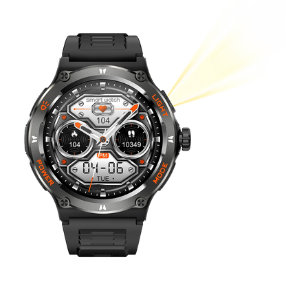 2024 new Smart Watch Men KT76 Sport Smart watches For Men Woman LED Flashlight Compass Bluetooth Call Heart Rate 3ATM Waterproof
