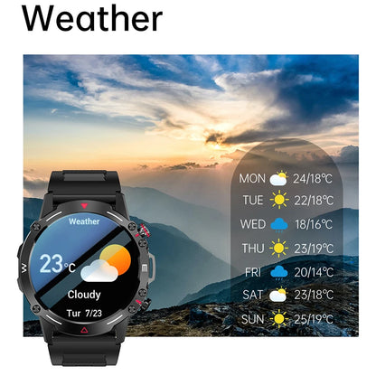 Smart Watch Wireless Wristwatch 1.43Inch Full Touch Screen Multiple Sports Modes Waterproof Smart Watch Fitness Watch For Unisex