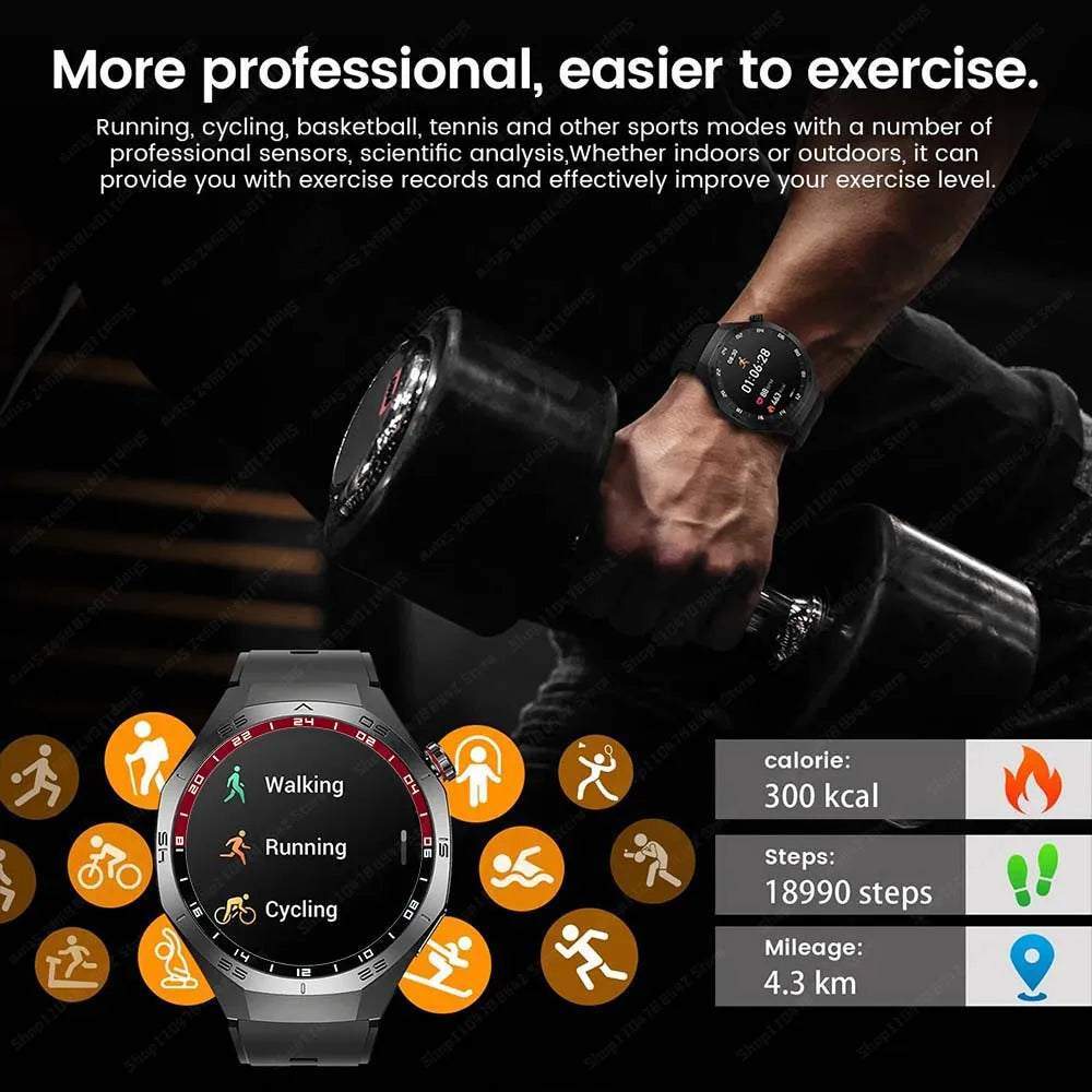2025 New Smart Watches Men AMOLED Full Screen GPS Motion Trajectory Bluetooth Calls Surprise Gift SmartWatch Waterproof Classic