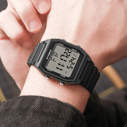 Men's Sports Watch , Digital Display, Square Dial, Fashionable TPU Strap, Ideal for Students