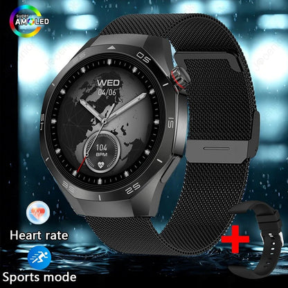 2025 New Smart Watch Men AMOLED HD Display Sports Health Tracker Waterproof Bluetooth Call Smartwatch Men For HUAWEI GT5 PRO