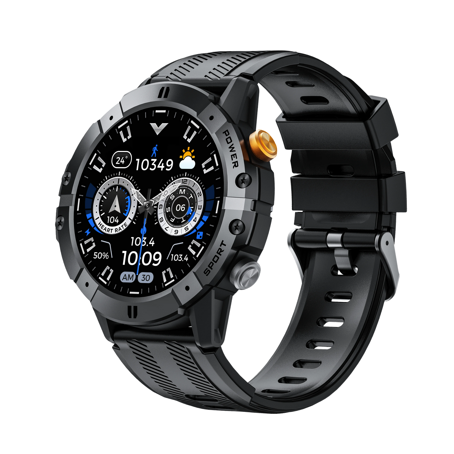 C29 Smart Sports Watch with 1.52-Inch Screen,7-Day Battery,Waterproof, HR/SpO2 Monitor,Bluetooth Calling and 100+ Sport Modes