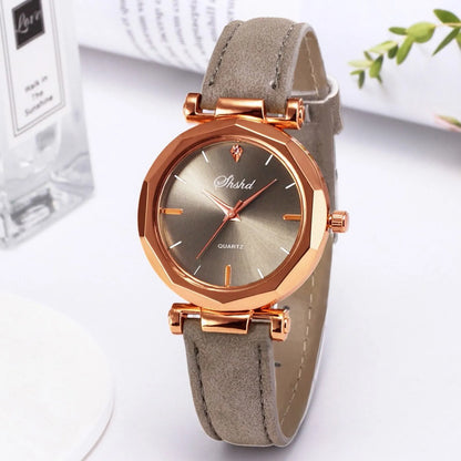 Reloj Mujer Fashion Watch For Women Leather Watches Ladies Luxury Analog Quartz Crystal Wristwatch Clock Relogio Feminino