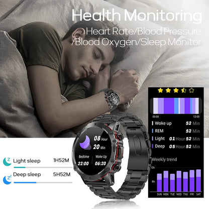 Smart Watch Men Fashion Sport Edition IP68Waterproof Fitness Tracker Man Classic Black Stainless Answer/Make Calls Smart Watches