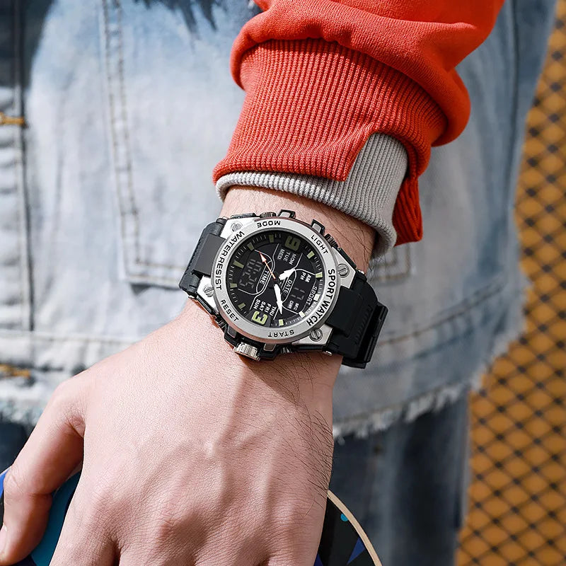 New fashion sports simple handsome cool men's electronic watches business 6/2000  design sense