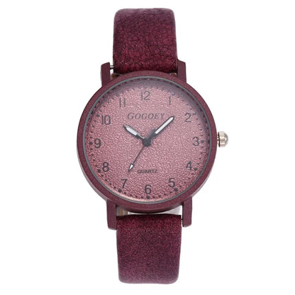 Women Watches Simple Casual Arabic Numbers Leather Analog Quartz Watches for Woman Fashion Ladies Clock Gift montres femmes