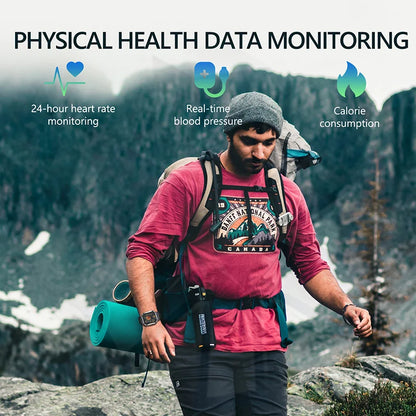 2024 New Outdoor Sports Smart Watch Waterproof IP67 Blood Pressure Oxygen Heart Rate Health Fitness Monitor Men Women Smartwatch