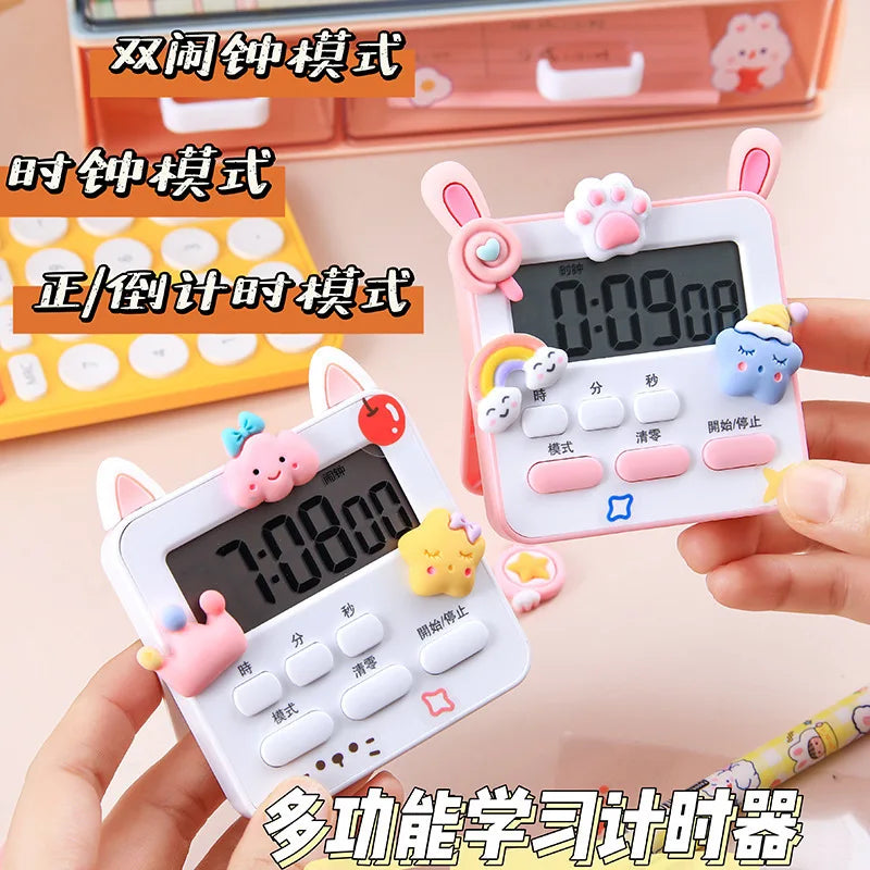 Alarm clock electronic clock display small digital clock Mini desktop Intelligent Desktop timer for  school students simple use