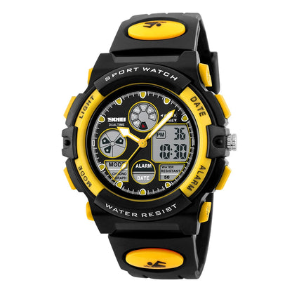SKMEI Sports Kids Watches 5Bar Waterproof Wristwatch For Boys Girls Back Light Dual Time Display Children Watch Relogio Infantil