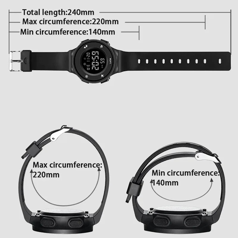 Men's Watch Sports LED Digital Watches Luminous Waterproof Multifunction Sport Clock Outdoor Military Wristwatch for men Kids