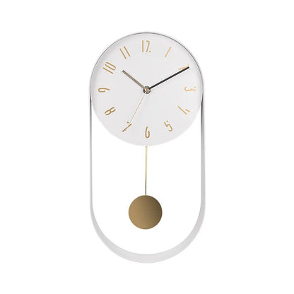 Fashion Swing Clock Modern Creative Simple Mute Wrought Iron Clock Living Room Silent Wall Clock Watch Home Decoration Wholesale