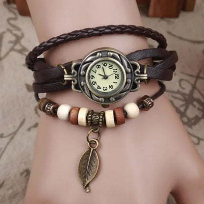Elegant Fashion Ladies Dress Watches Vintage Wristwatches for Women Leatcher Band Small Dial Female Quartz Watch Montre Femme