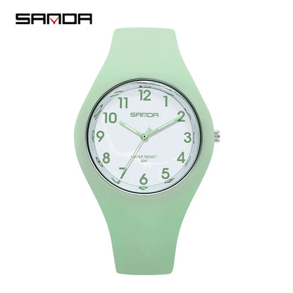 SANDA New Fashion Trend Women's Watches Sports Waterproof Wristwatch for Woman Watch Casual Clocks relogio feminino 6056
