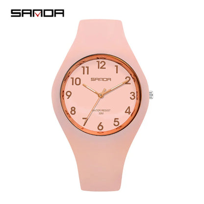 SANDA New Fashion Trend Women's Watches Sports Waterproof Wristwatch for Woman Watch Casual Clocks relogio feminino 6056