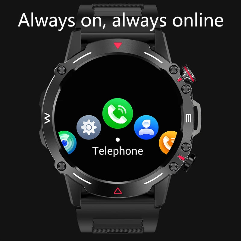 Smart Watch Wireless Wristwatch 1.43Inch Full Touch Screen Multiple Sports Modes Waterproof Smart Watch Fitness Watch For Unisex