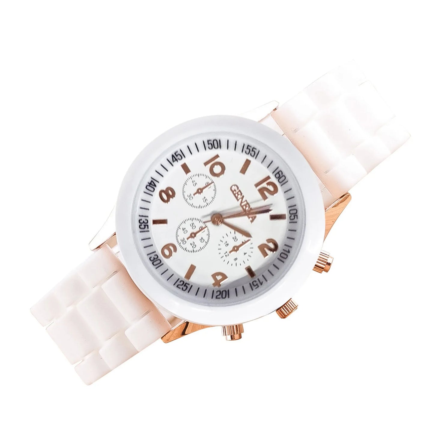 Men'S And Women'S Waterproof Watches Quartz Wristwatch  Circular Arabic Numeral Dial Silicone Strap Wristwatch Decorations Gift