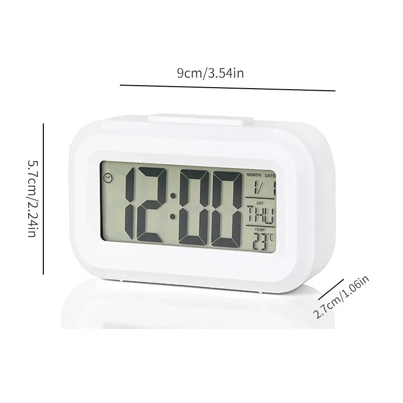 LED Digital Alarm Clock Backlight Snooze Data Time Calendar Desktop Multifunction Electronic Backlight Table Clock