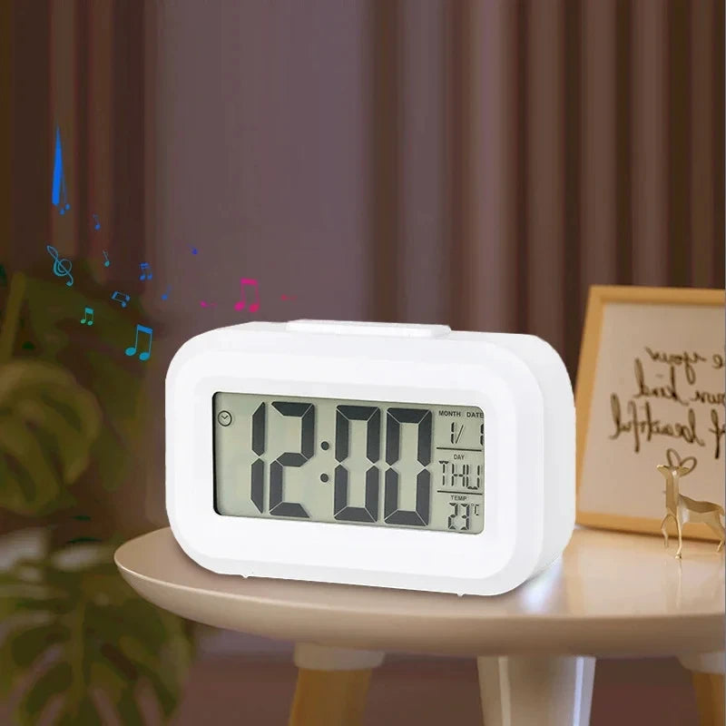 LED Digital Alarm Clock Backlight Snooze Data Time Calendar Desktop Multifunction Electronic Backlight Table Clock