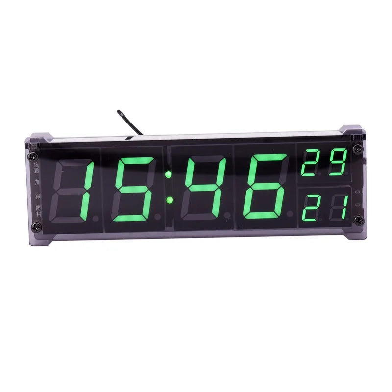 1.2" Wifi Clock 24 Hours Electronic Clock LED Digital TIME Display Second Temperature Alarm Clock Wireless Network Timing watch