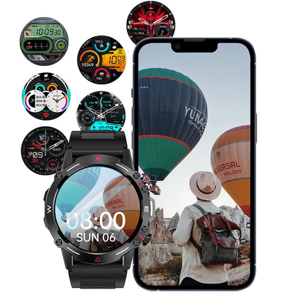 Smart Watch Wireless Wristwatch 1.43Inch Full Touch Screen Multiple Sports Modes Waterproof Smart Watch Fitness Watch For Unisex
