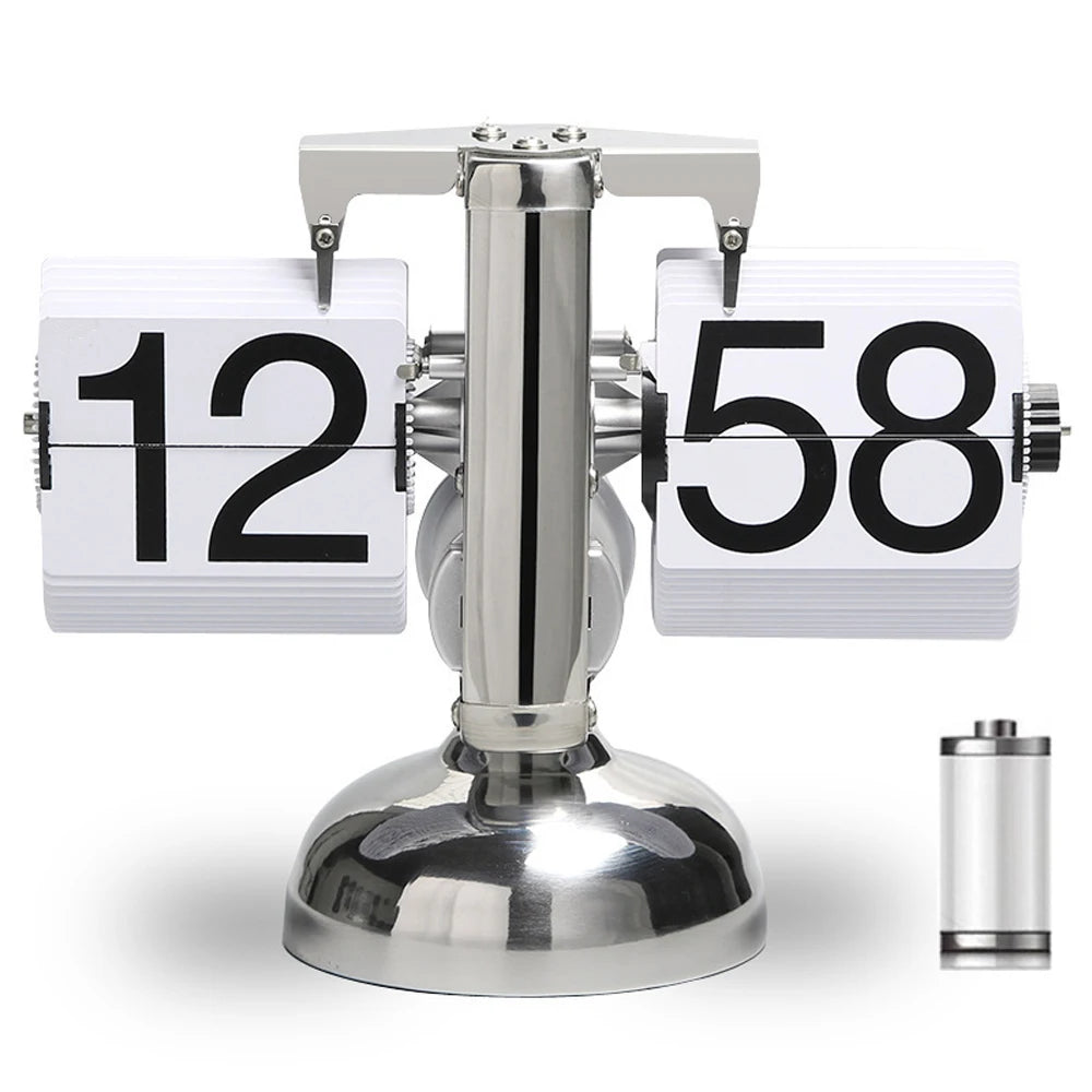 Automatically Page Turning Flipping Clock for Modern Home Office Decoration.A Battery Included.Full of Sense of Technology.