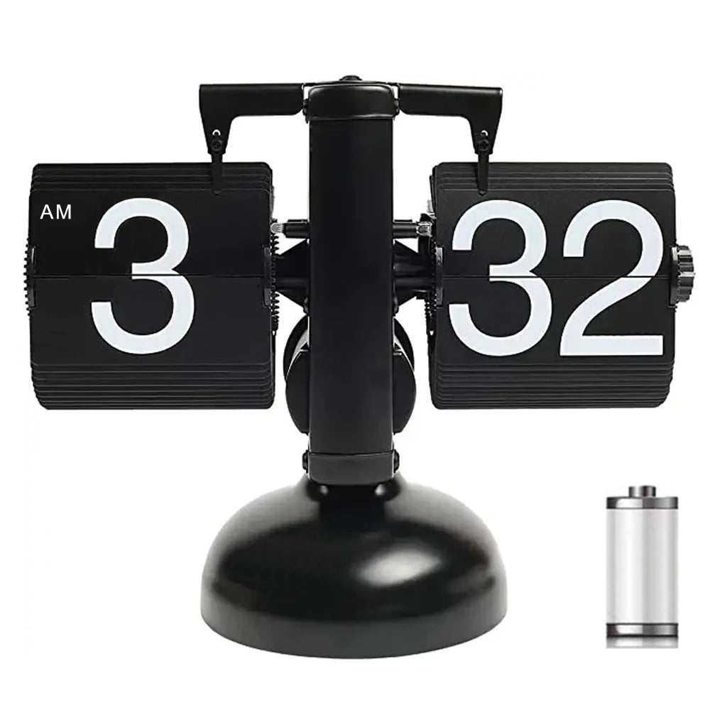 Automatically Page Turning Flipping Clock for Modern Home Office Decoration.A Battery Included.Full of Sense of Technology.