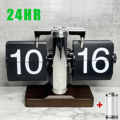 Automatically Page Turning Flipping Clock for Modern Home Office Decoration.A Battery Included.Full of Sense of Technology.