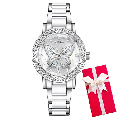 Women Watches 2025 Luxury Brand Relogio Feminino Silver Ladies Wrist Watch For Women Steel Waterproof Female Clock Dropshipping
