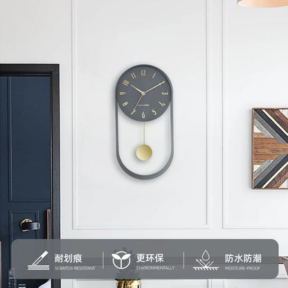 Fashion Swing Clock Modern Creative Simple Mute Wrought Iron Clock Living Room Silent Wall Clock Watch Home Decoration Wholesale