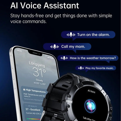 C29 Smart Sports Watch with 1.52-Inch Screen,7-Day Battery,Waterproof, HR/SpO2 Monitor,Bluetooth Calling and 100+ Sport Modes