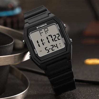 Men's Sports Watch , Digital Display, Square Dial, Fashionable TPU Strap, Ideal for Students