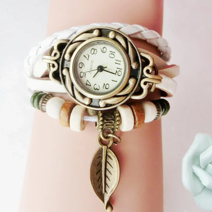 Elegant Fashion Ladies Dress Watches Vintage Wristwatches for Women Leatcher Band Small Dial Female Quartz Watch Montre Femme