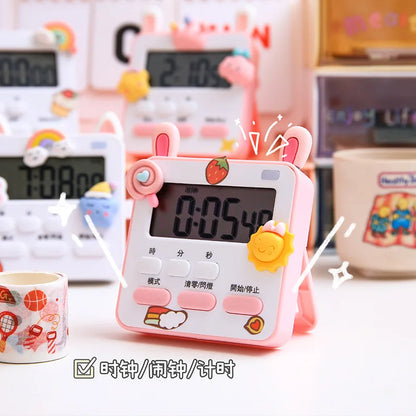 Alarm clock electronic clock display small digital clock Mini desktop Intelligent Desktop timer for  school students simple use