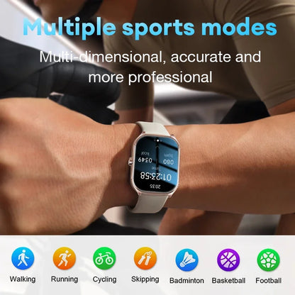 Smart Watch 2.01'' AMOLED Curved Screen IP68 Waterproof Bluetooth 5.3 Call AI Vioce Assistant Fitness Smartwatch for Men