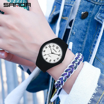 SANDA New Fashion Trend Women's Watches Sports Waterproof Wristwatch for Woman Watch Casual Clocks relogio feminino 6056