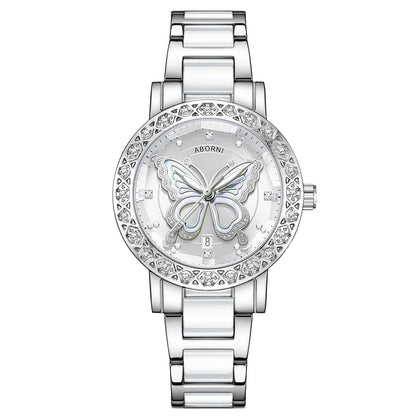 Women Watches 2025 Luxury Brand Relogio Feminino Silver Ladies Wrist Watch For Women Steel Waterproof Female Clock Dropshipping